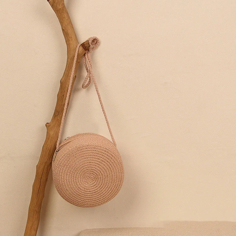 Solid Color Straw Bag