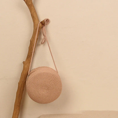 Solid Color Straw Bag