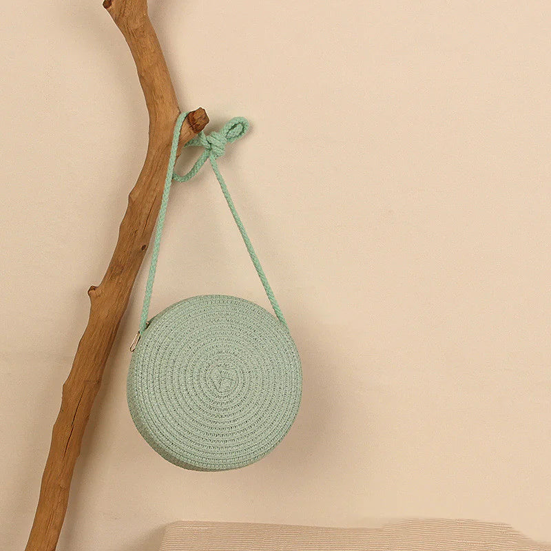 Solid Color Straw Bag