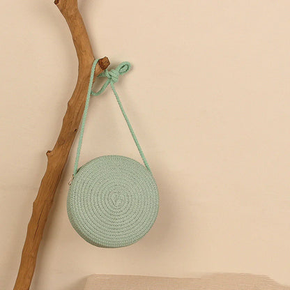 Solid Color Straw Bag