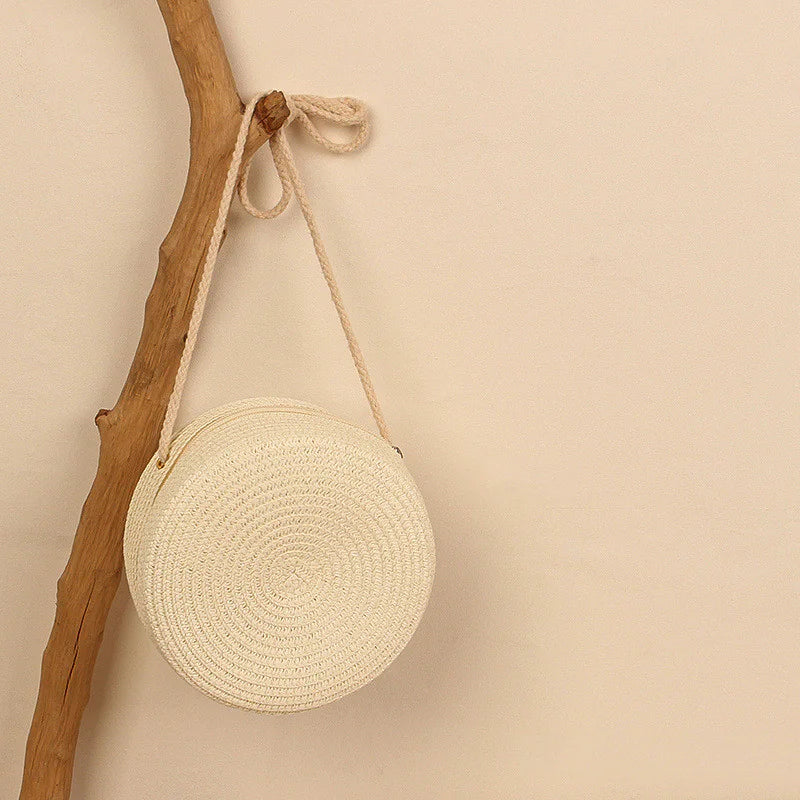 Solid Color Straw Bag