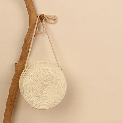 Solid Color Straw Bag