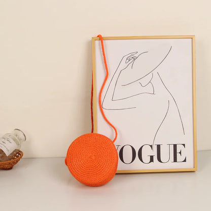 Solid Color Straw Bag