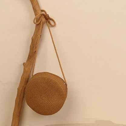 Solid Color Straw Bag