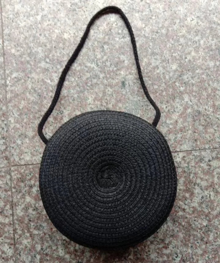 Solid Color Straw Bag
