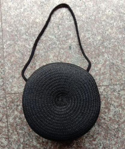 Solid Color Straw Bag