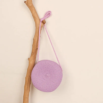 Solid Color Straw Bag